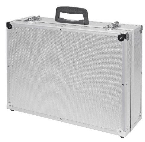 Walizka aluminiowa narzędzia przegródkam 46x15x33cmi