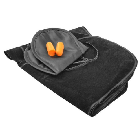 Poduszka dmuchana opaska zatyczki zestaw snu podróże  