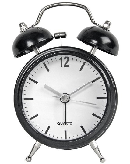 Budzik klasyczny OLD GONG dzwonek dekoracyjny black