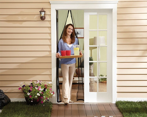 Moskitiera drzwi magnesami 206x100,5cm trwała mocna