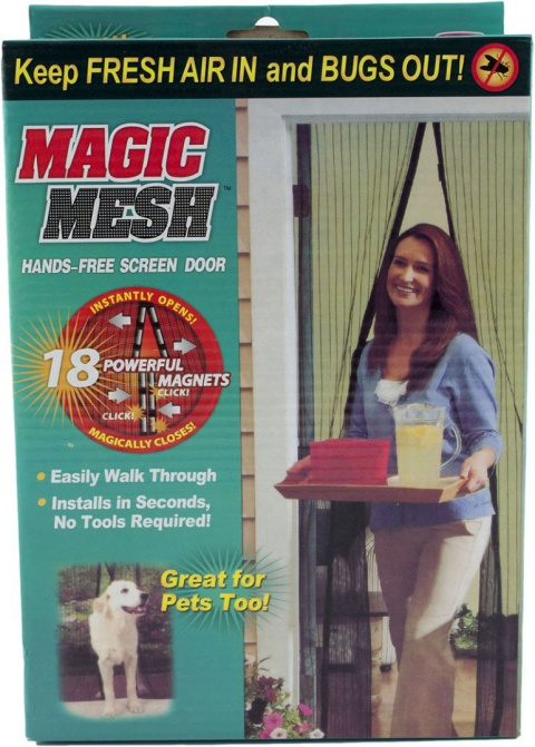 Moskitiera drzwi magnesami 206x100,5cm trwała mocna