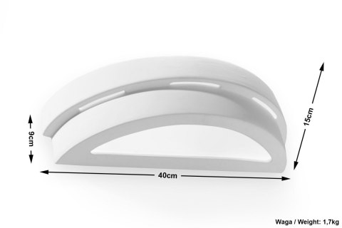 Kinkiet Ceramiczny HELIOS ścienna domowa lampa nowoczesna