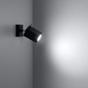 Kinkiet MERIDA Czarny ścienna domowa lampa nowoczesna