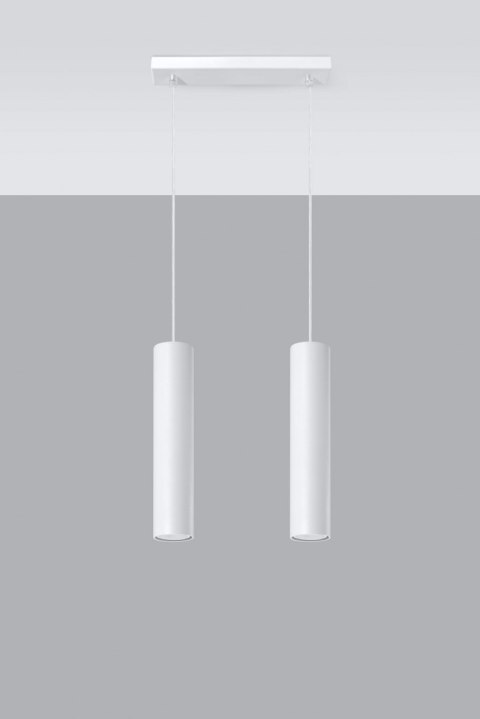 Lampa Wisząca LAGOS 2 Biały żyrandol kuchnia salon pokój