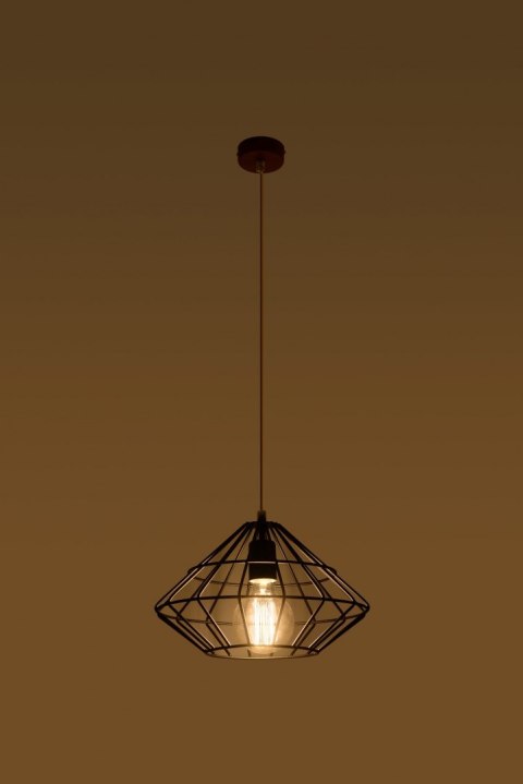 Lampa Wisząca Umberto Czarna żyrandol kuchnia salon pokój