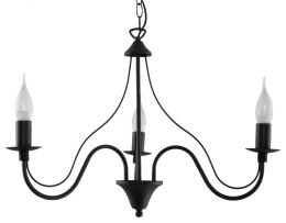 Żyrandol MINERWA 3 Czarny wiszący salonowy lampa domowy