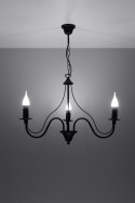 Żyrandol MINERWA 3 Czarny wiszący salonowy lampa domowy
