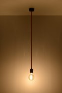 Lampa Wisząca EDISON Czarno-Czerwona żyrandol kuchnia salon pokój