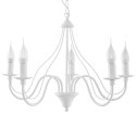Żyrandol MINERWA 5 Biały wiszący salonowy lampa domowy