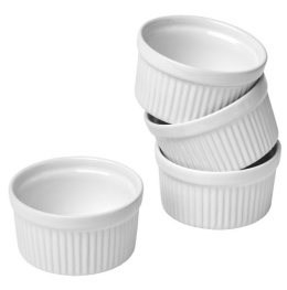 Formy pieczenia ceramiczne 4 szt białe MUFINKI