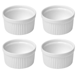 Formy pieczenia ceramiczne 4 szt białe MUFINKI