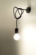 Kinkiet EDISON Czarny lampa domowa nowoczesna kuchnia salon jadalnia