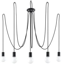 Żyrandol EDISON 5 Czarny lampa domowa nowoczesna kuchnia salon jadalnia