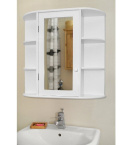 IDEALNA półka łazienkowa biała lustrem półkami