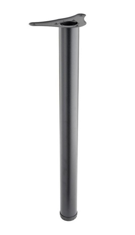 Noga meblowa 74x71x6x6cm czarna metal regulacja 3cm