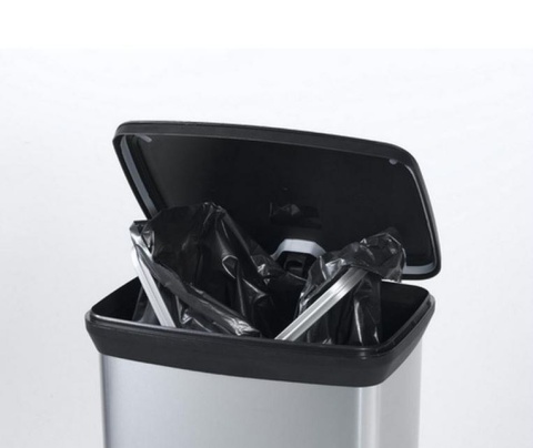 Kosz śmieci IPS pokrywą pedał srebrny 30 l  