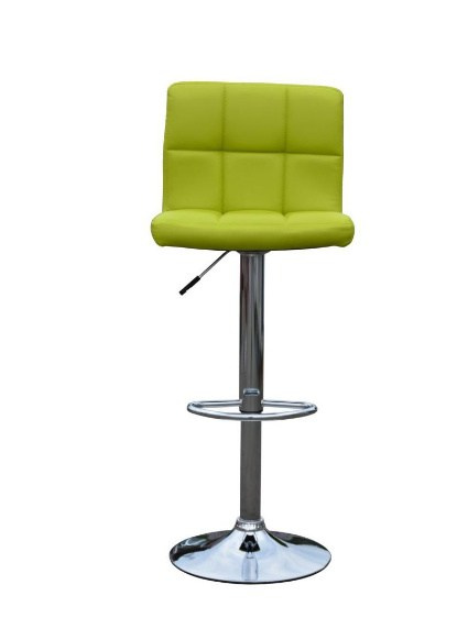 Krzesło barowe ARA zielony hoker eko skóra hoker oparcie  