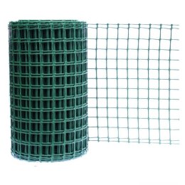 Siatka PCV kwadrat oczko 15x15mm wysokość 100cm*50mb zielona rolka siatki 