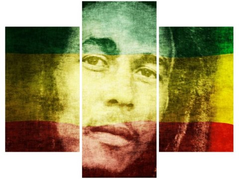 70 90cm Obraz 3 elem Bob Marley ścienny płótno 
