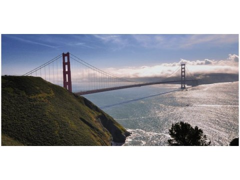 115cm 55cm Obraz ścienny Golden Gate   Britta Heise druk rama   płótno 