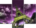 70 90cm Obraz 3 elem Wieża Eiffla Paryżu ścienny płótno 