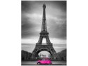 100 70cm Obraz płótno Różowe autko Paryżu    płótno rama