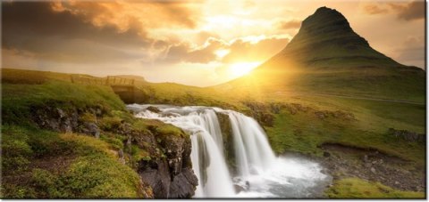 115cm 55cm Obraz ścienny Islandzki krajobraz druk rama   płótno 