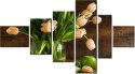 100cm 180cm Obraz 6 elem Rdzawe tulipany ścienny  