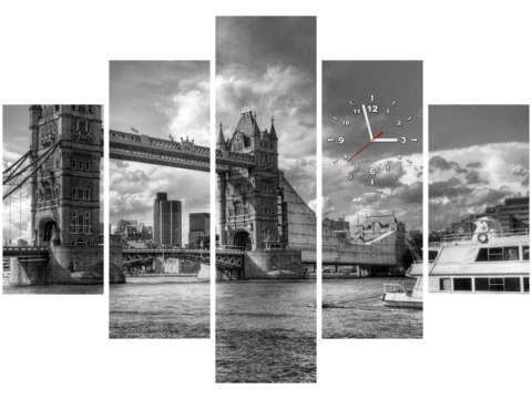 105cm 150cm ZEGAR 5 elem Tower Bridge druk   obraz 