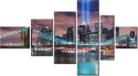 100cm 180cm Obraz 6 elem Panorama Manhattanu ścienny  