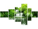 100cm 180cm Obraz 6 elem Wodospad lesie deszczowym ścienny  