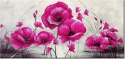 115cm 55cm Obraz ścienny Różowe Maki druk rama   płótno 
