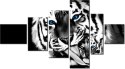 100cm 180cm Obraz 6 elem Tygrysy ścienny  