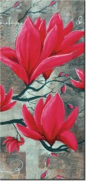 115cm 55cm Obraz ścienny Fuksjowa magnolia druk rama   płótno 