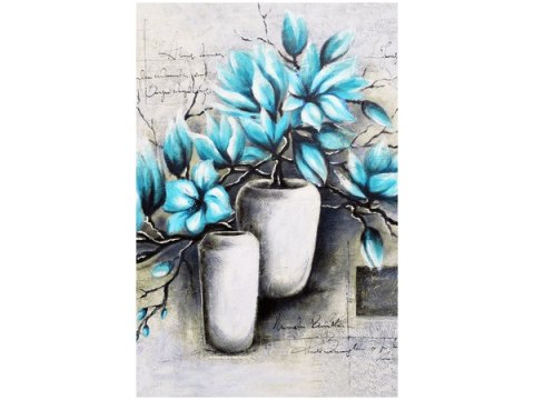100 70cm Obraz płótno Magnolie niebieskich kolorach    płótno rama