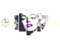 70cm 160cm ZEGAR 7 eleme Marilyn Monroe fioletowymi ustami druk   obraz 
