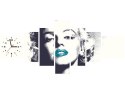 70cm 160cm ZEGAR 7 eleme Marilyn Monroe turkusowymi ustami druk   obraz 