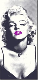115cm 55cm Obraz ścienny Marilyn Monroe fioletowymi ustami druk rama   płótno 