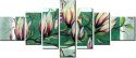 70cm 160cm ZEGAR 7 eleme Słodycz magnolii zieleni druk   obraz 