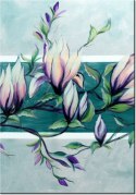 100 70cm Obraz płótno Słodycz magnolii jasnej zieleni    płótno rama