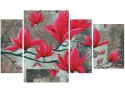 135cm 80 obraz 4 elem Fuksjowa magnolia ścienny   