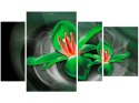 135cm 80 obraz 4 elem Zielone kosmiczne kwiaty   Jakub Banaś ścienny   