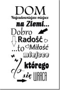 120cm 80cm obraz napis Dom najcudowniejsze miejsce druk   