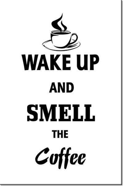 120cm 80cm obraz napis Wake up druk   