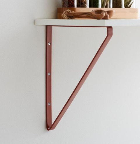 Wspornik półki dekoracyjny 28x2x20cm czerwony  