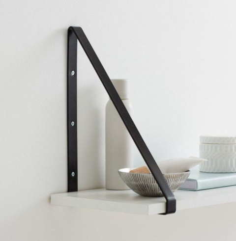 Wspornik półki dekoracyjny 28x2x20cm czarny 