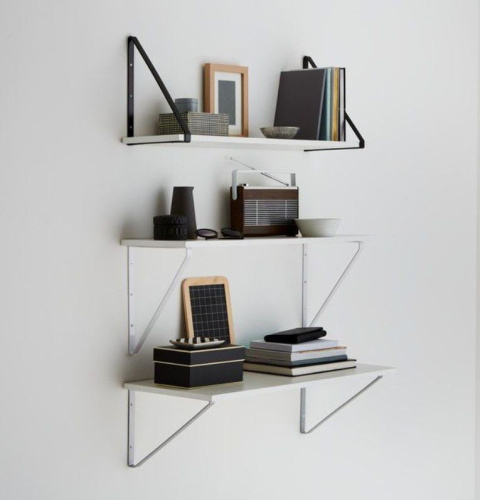 Wspornik półki dekoracyjny 28x2x20cm czarny 