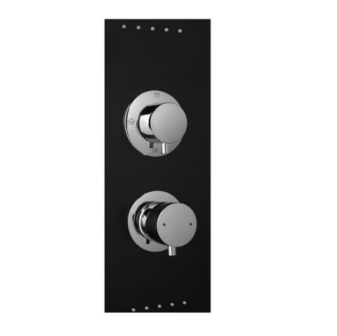 Panel prysznicowy czarny GLYMUR 2 dysze deszczownica  