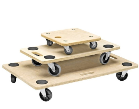 Wózek platforma transport pudeł mini max 200 kg sklejka koła skrętne