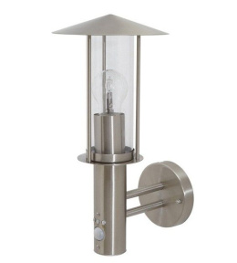 Lampa kinkiet ogrodowa JACOB 31,5cm IP44 stalowa srebrna 60W  